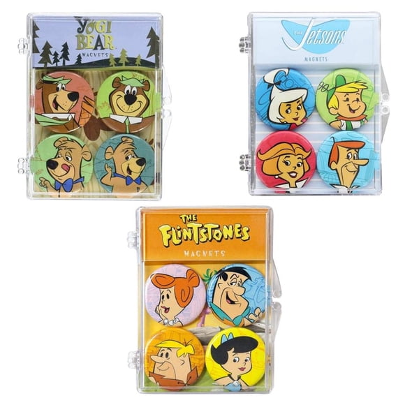 Juego de imanes Toynk Hana Barbera para decoración de nevera Flintstones Jetsons