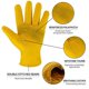 thumbnail image 3 of Guantes de Trabajo de Cuero KKOYING XL Resistente a la Abrasión y a la Perforación, 3 of 6