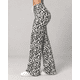 thumbnail image 2 of Pantalón Palazzo Ancho Leopardo Gris Ajustable Cordón, 2 of 4