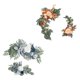 thumbnail image 1 of Botín De Flores Artificiales Colgantes Para Fiesta Rosa Blanco Azul, 1 of 5