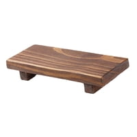 Magideal - Bandeja De Jabón Con Pedestal De Madera, Moderna Decoración Para Tocador, Dispensador De Jabón, Soporte Para Botellas De Jabón, Lavabo, Baño Rústico.