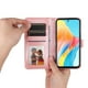 thumbnail image 2 of Funda tipo cartera FOXDOCK para OPPO A58 4G , diseño girasol en relieve, cuero PU, cierre magnético, soporte y tarjetero, 2 of 5