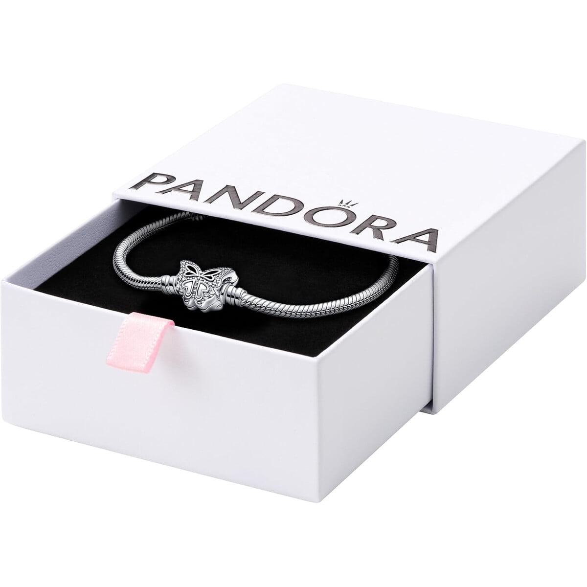 Pulsera Pandora Moments Plata Esterlina Mariposa Cadena Snake