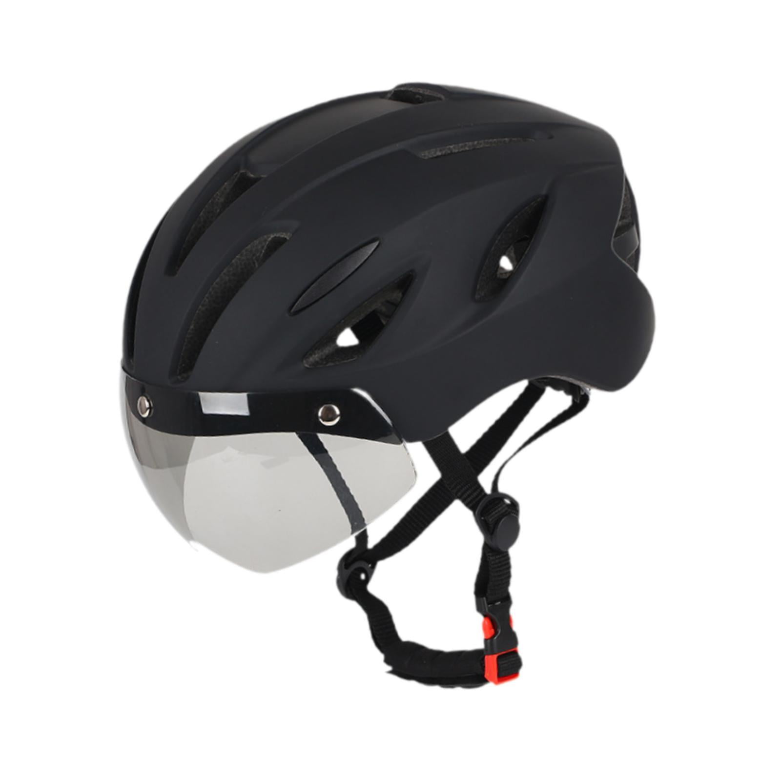 Ioensy - Casco De Bicicleta Ajustable Para Ciclismo De Carretera, Color Negro
