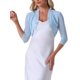 thumbnail image 1 of INSPIRE CHIC Chaqueta con Volantes para Mujer Transparente de 3/4 Mangas Abiertas Frontal Malla Corta Bolero Cárdigan S Azul Claro, 1 of 5