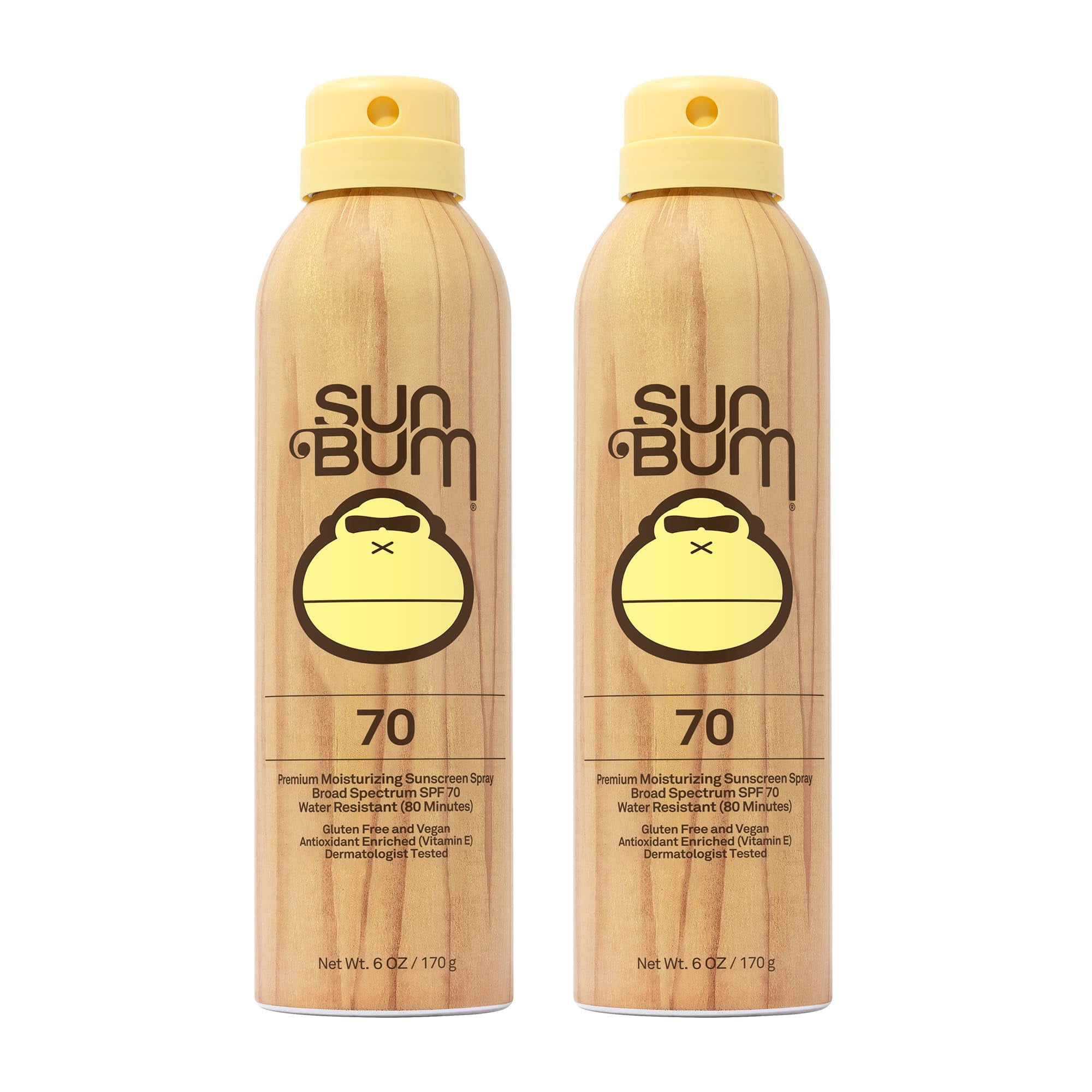 Spray Corporal Con Protección Solar Sun Bum Original Spf 70, 177 Ml, Paquete De 2