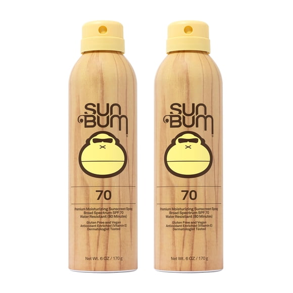 Spray corporal con protección solar Sun Bum Original SPF 70, 177 ml, paquete de 2