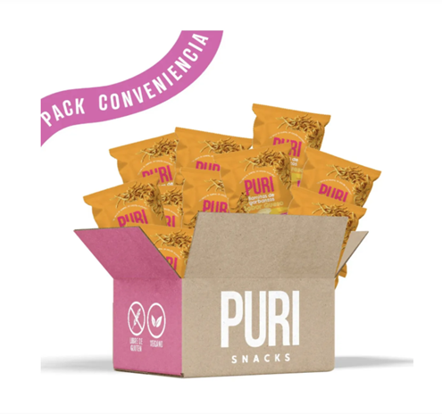 Purisnack - Puri Ramitas De Garbanzos Sabor Queso. Caja 28Un. Sin Gluten