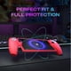 thumbnail image 2 of Funda protectora para PlayStation Portal,8 tapas de agarre del pulgar 2 anillos de precisión para la funda de silicona suave PS Portal-Rojo, 2 of 7