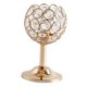 thumbnail image 2 of Diamante Crystal Tea Light Candelabro Ocasión De Boda Hogar 14cm Dorado, 2 of 5