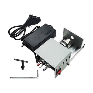 Ioensy - Mini Torno Pulidor De Cuentas, Mesa De Máquina De Carpintería Para Interior Y Hogar Principiante