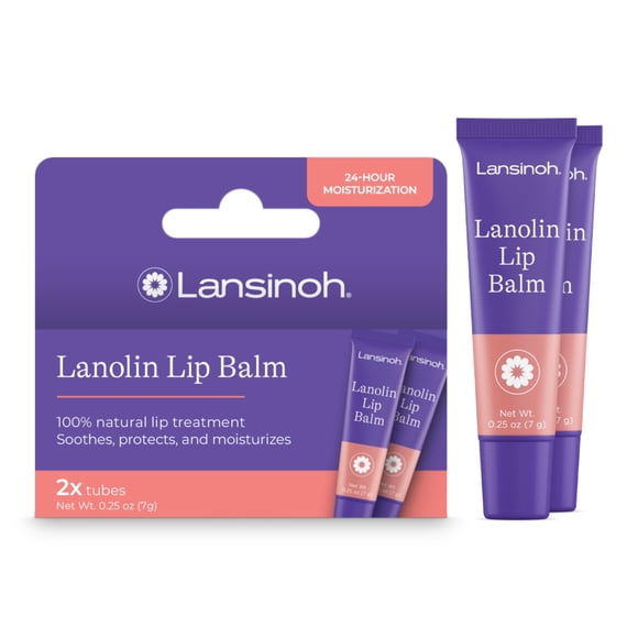 Bálsamo labial Lansinoh Lanolin ultrahidratante, 7 ml, paquete de 2