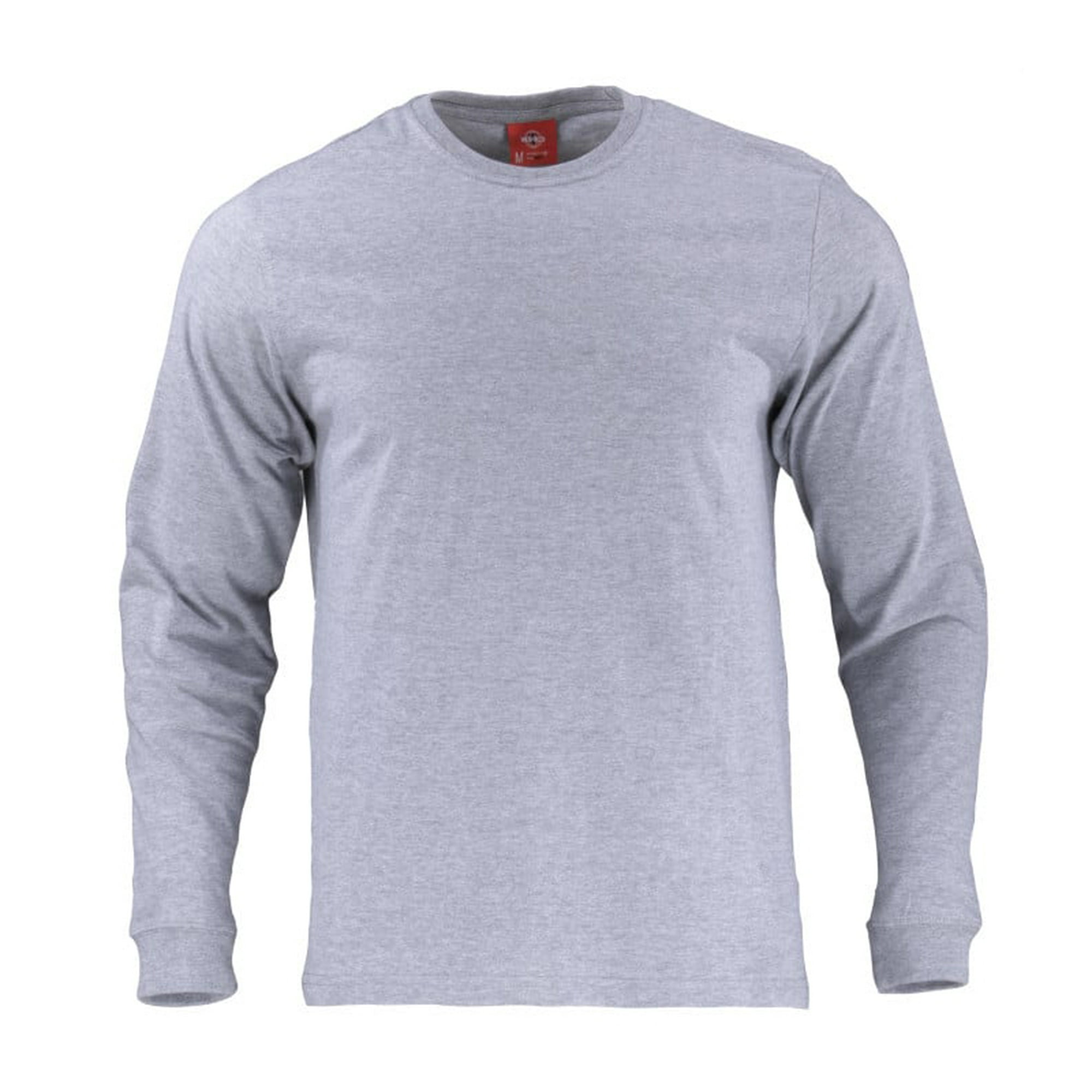 T-world - Polera 100% Algodón Manga Larga Hombre Gris