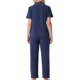 thumbnail image 3 of INSPIRE CHIC Conjunto de Pijama para Mujer con Manga Corta, Camisa Abotonada con Ribete en Contraste y Pantalones Largos para Estar en Casa L Azul Marino, 3 of 6