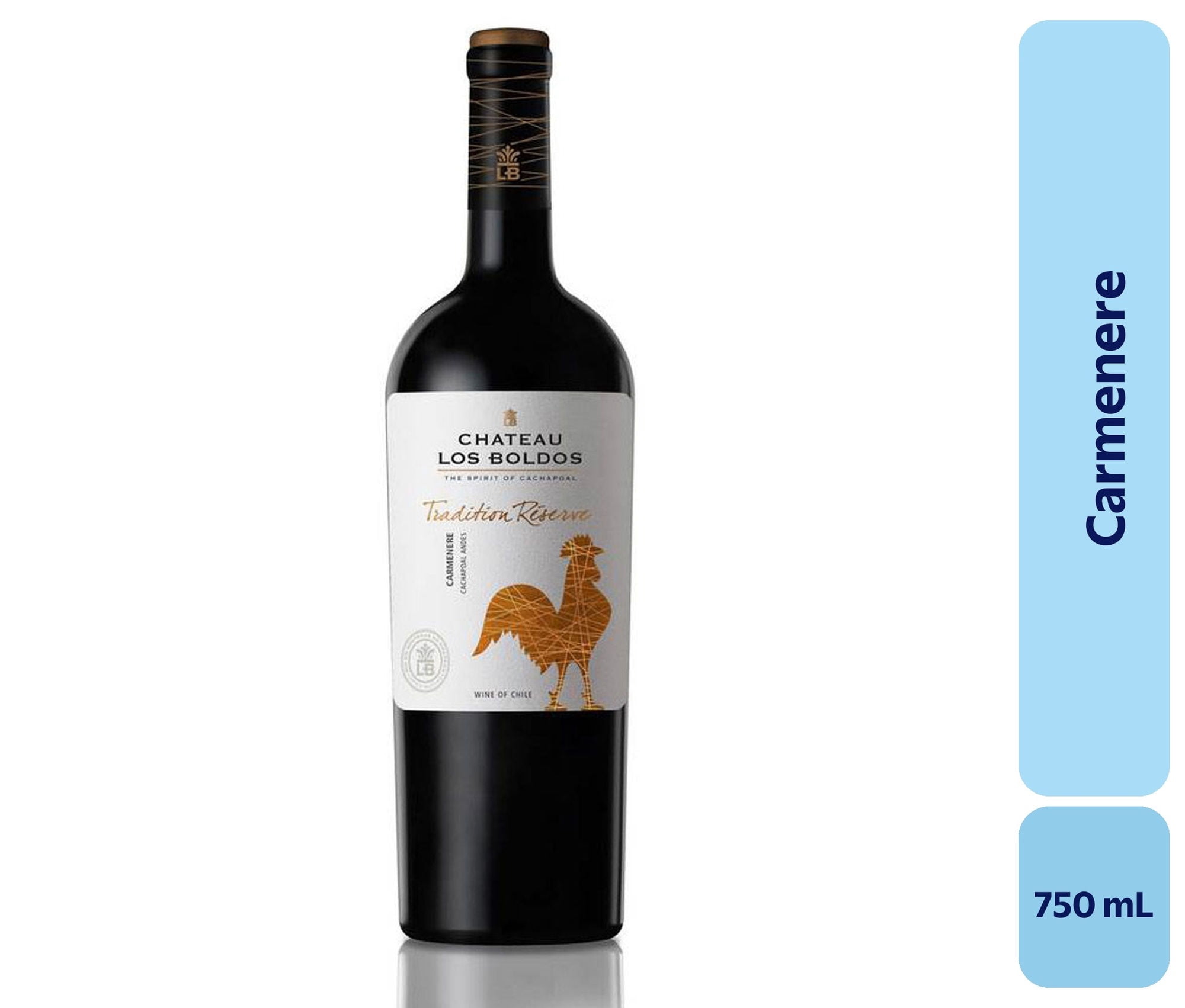 Vino Carménère Botella 750 mL Chateau Los Boldos