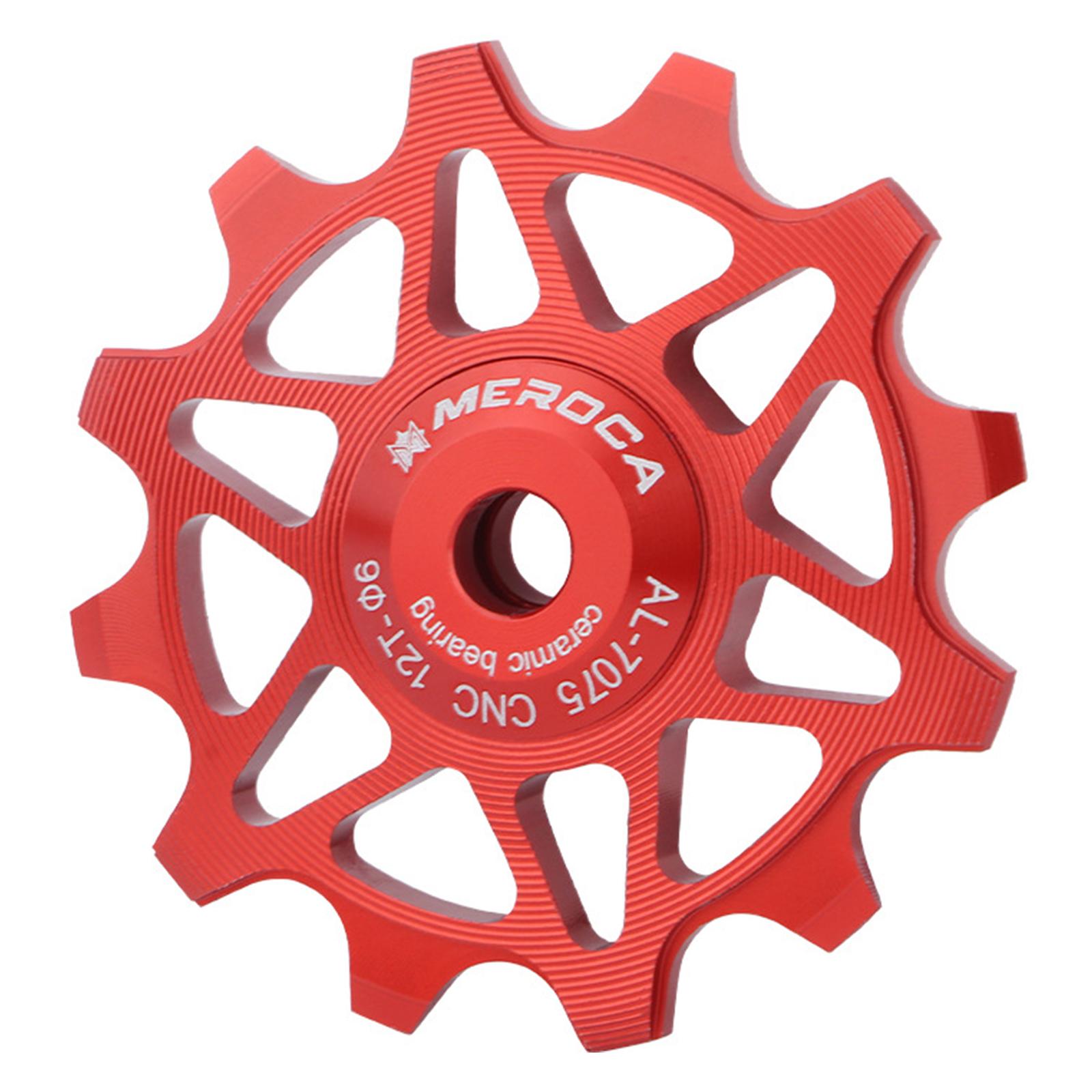 Ioensy - Polea De Cambio Trasero De Bicicleta, Rueda Jockey Ultraligera De Aleación De Aluminio 12T/14T