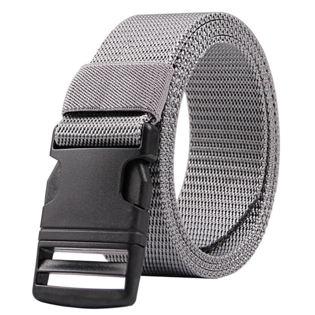 Men's Nylon Canvas Belt Metal-Free Plastic Buckle Military Tactical Belt Outdoor Webbing Web Waist Belt
