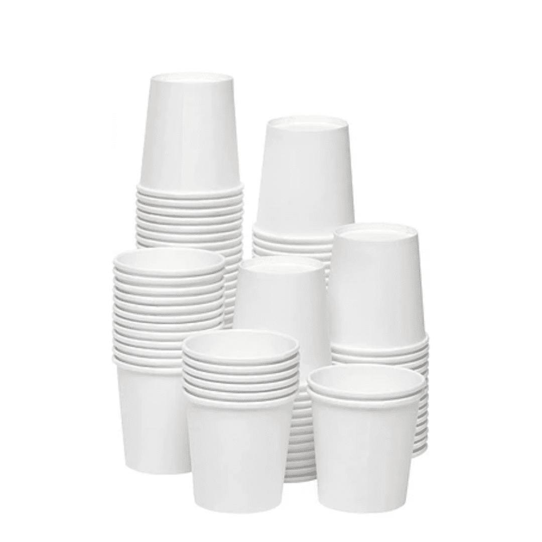 Genérica - Vasos Polipapel Blanco 8oz Café Pack 200 Unidades