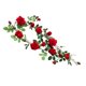 thumbnail image 5 of 6 Pies Flor Artificial Seda Rosa Hoja Guirnalda Vid Casa Boda Jardín Decoraciones Rojo 11 Cm, 5 of 5