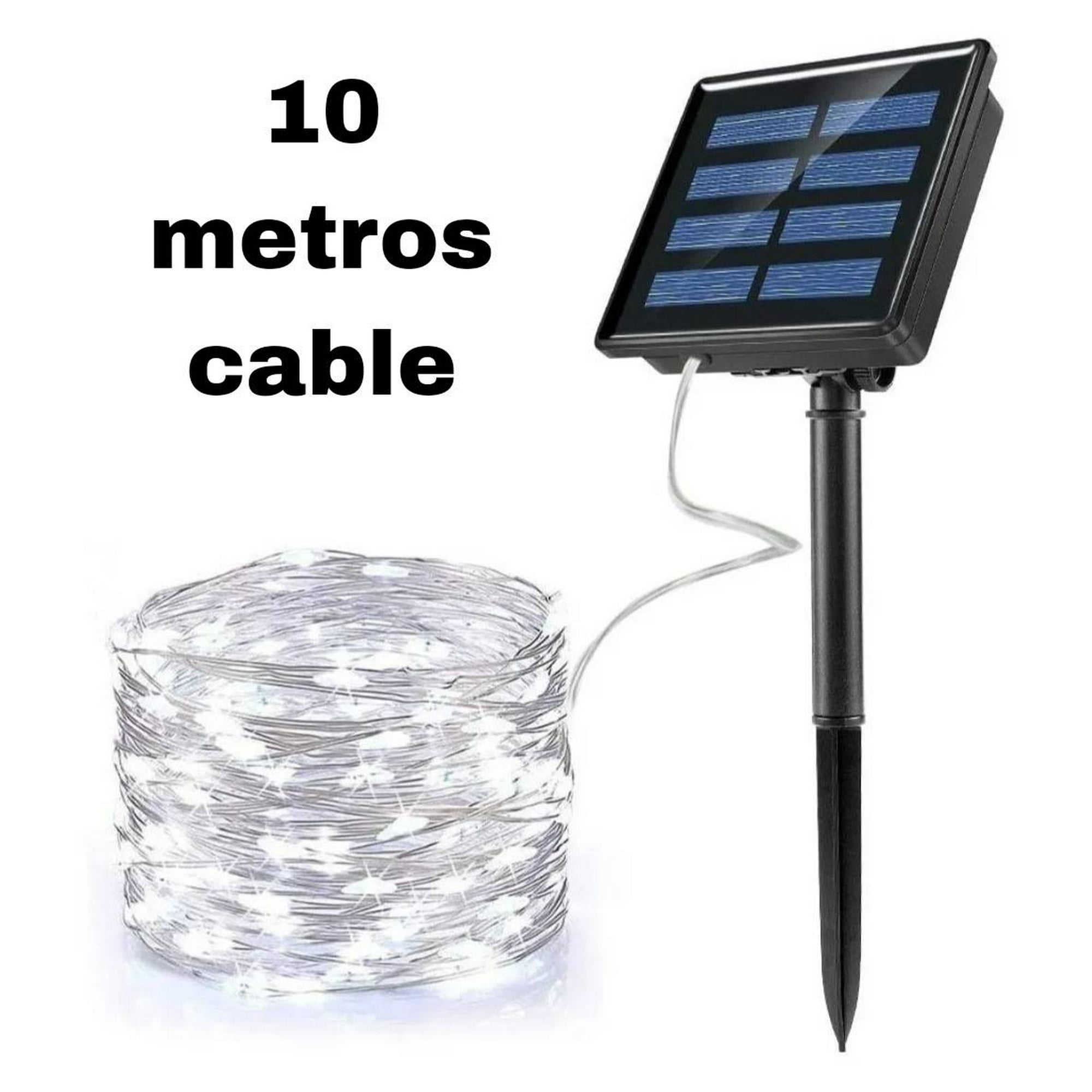 Mundo Eve - Guirnalda Led Arroz Cable Solar 10 Mts Blanca C8005