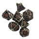 thumbnail image 2 of 7x Brass DND Dice D&D Dice Set Dados De Entretenimiento Para RPG Negro Rojo, 2 of 5