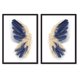 thumbnail image 1 of Set de Cuadros Alas Azules Y Doradas con Marco Negro, 1 of 1