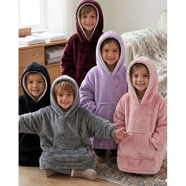 Maxi Polerón Oversize Premium Extra Suave y Térmico Niño y Niña