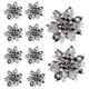 thumbnail image 1 of 10 Piezas De Flores Artificiales Con Purpurina Para Fiestas, Cementerios, Navidad, Pascua, Color Blanco Y Negro, 1 of 4