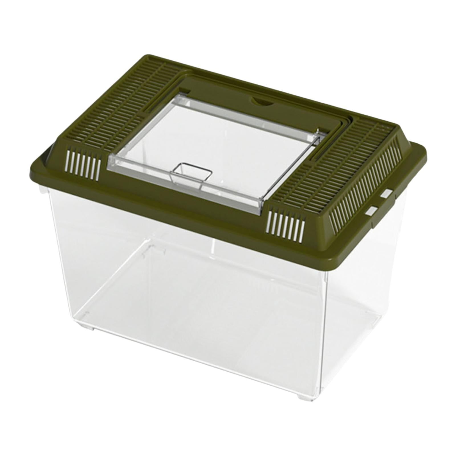 Tanque De Baño Para Tortugas Caja De Cría De Anfibios Hábitat Para Reptiles Caja De Alimentación De Alimentos Verde