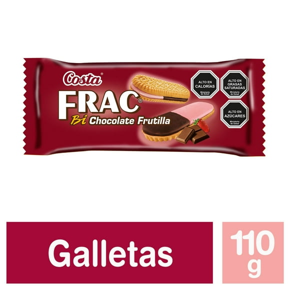 Paquete Galletas Frac Bi Chocolate y Frutilla, 110 g