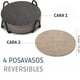 thumbnail image 2 of Set 4 Posavasos Ecocuero Antimanchas Impermeables 2 En 1, 2 of 9
