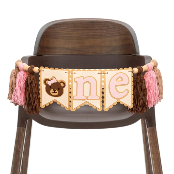 Bandera UDOTE Oso Boho para Trona – Primer Cumpleaños