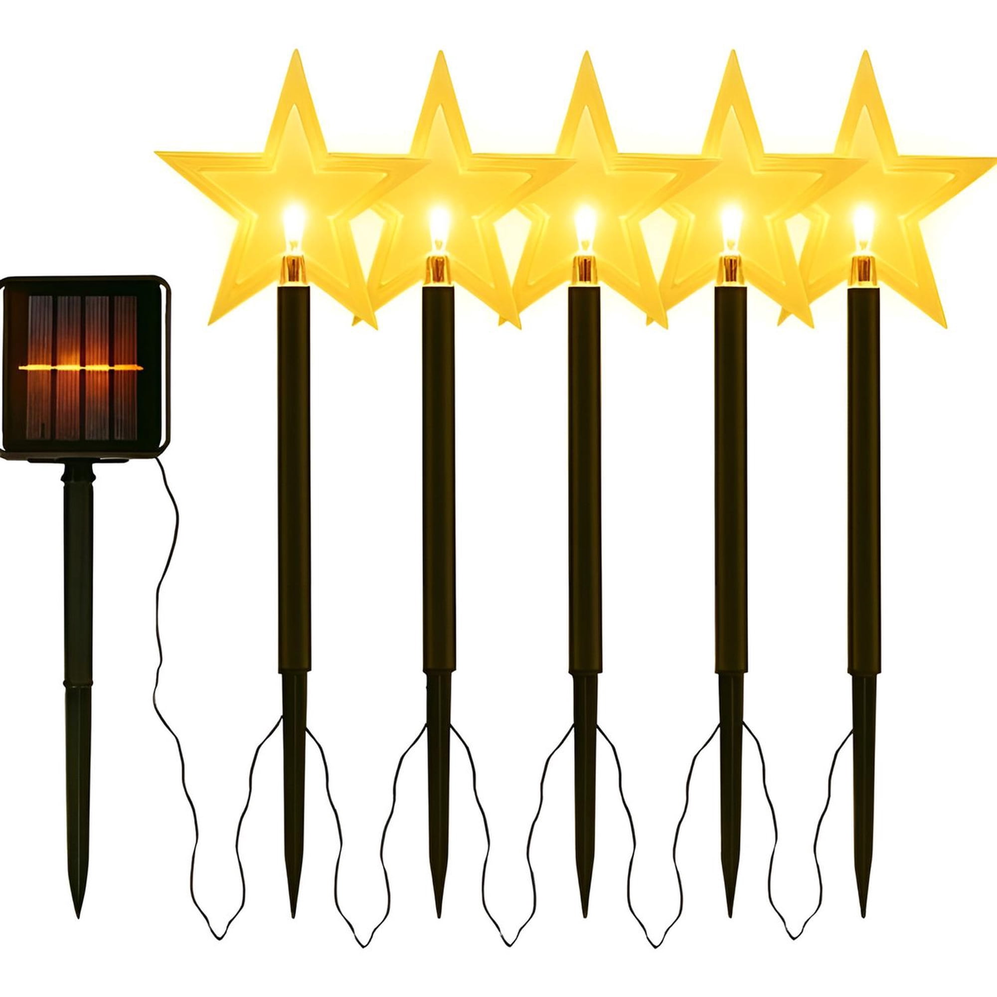 Pasteleriuscl - 5 Guirnalda Solar Guirnaldas Solares Lampara Jardin Estrella