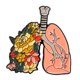 thumbnail image 5 of Pin Decorativo Del Esmalte De La Moda De Los Pernos De La Insignia De La Solapa Del Metal Para Los Médicos Camisa Bufanda Flores Pulmón, 5 of 5