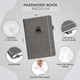 thumbnail image 2 of Libro de contraseñas Clever Fox 13 cm × 19 cm Pestañas grises, 2 of 6