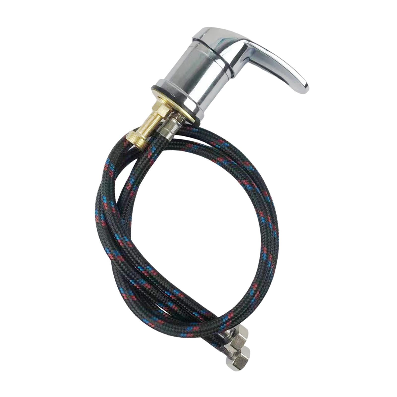 Bothyi - Grifo De Champú Para Salón, Unidad De Retrolavado De Aleación De Zinc De Acero Inoxidable, Pulverizador De Ducha, Negro, Sin Cabezal De Tubo