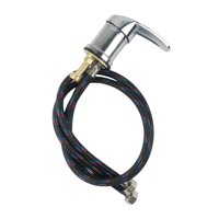 Bothyi - Grifo De Champú Para Salón, Unidad De Retrolavado De Aleación De Zinc De Acero Inoxidable, Pulverizador De Ducha, Negro, Sin Cabezal De Tubo