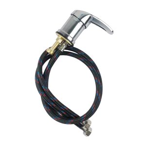 Bothyi - Grifo De Champú Para Salón, Unidad De Retrolavado De Aleación De Zinc De Acero Inoxidable, Pulverizador De Ducha, Negro, Sin Cabezal De Tubo