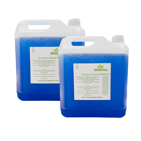 Detergente Liquido Matic BioGreen eco 5 litros 2 Unidades