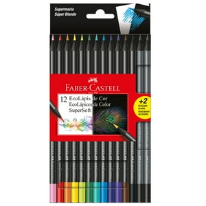 Faber Castell - 12 Ecolápices Color Supersoft + 2 Grafito Faber-Castell