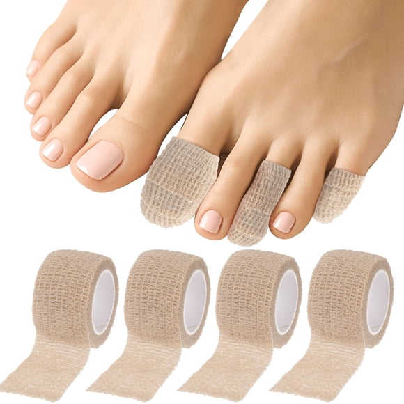 Venda cohesiva Alpinleux, 4 rollos de 2.5 cm para dedo del pie