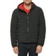 thumbnail image 1 of Chaqueta Tommy Hilfiger de poliéster elástico con capucha, plegable, para hombre, negra, 1 of 3