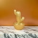thumbnail image 4 of Adorno Cactus De Resina Dorado Decoracion Mesa Oficina D3, 4 of 6