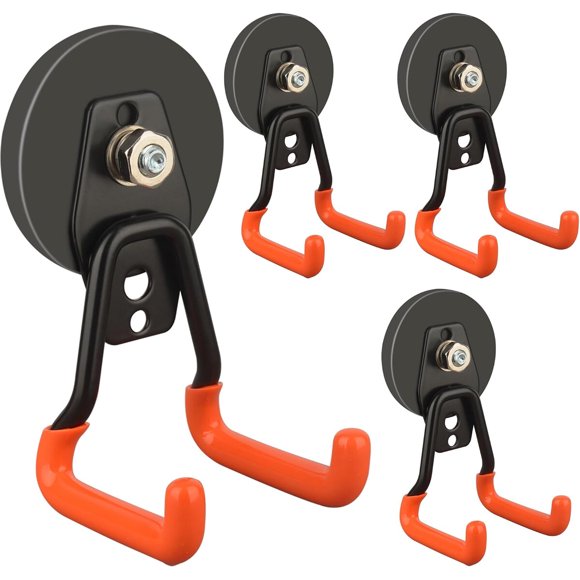 ULIBERMAGNET ProMag Upgraded Heavy Duty Magnetic Garage Hooks, paquete de 4