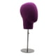 thumbnail image 3 of Cabeza de maniquí ajustable con base redonda estable, cabeza de maniquí duradera, modelo de soporte de exhibición para sombrero, auriculares, pelucas, Violeta, 3 of 5