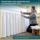 thumbnail image 4 of Falda de cama Shreem Linen Twin XL 91 cm blanca de microfibra, 4 of 9