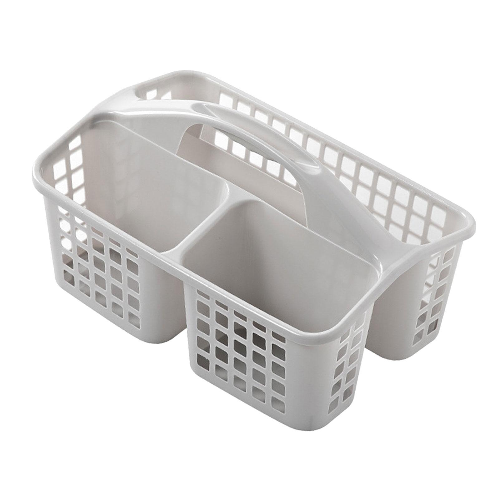 Bothyi - Ducha Portátil Caddy Cesta Suministros De Limpieza Cubo 3 Compartimentos Divididos Gris