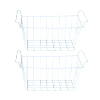 Magideal - 2 Cestas De Almacenamiento Para Congelador, Divisor De Alambre, Práctico Estante De Almacenamiento, Contenedor Para Refrigerador, Organización De Desp 445 Cm X 245 Cm X 20 Cm