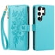 thumbnail image 2 of Funda Billetera Floral en Relieve samsung galaxy S24 Ultra con Tarjetero y Cremallera Verde, 2 of 6