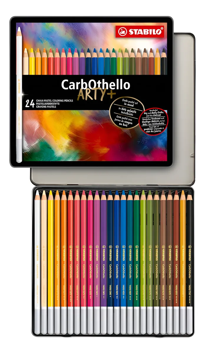 Stabilo Lápices Tiza-Pastel Carbothello Caja Metal 20 Unid.